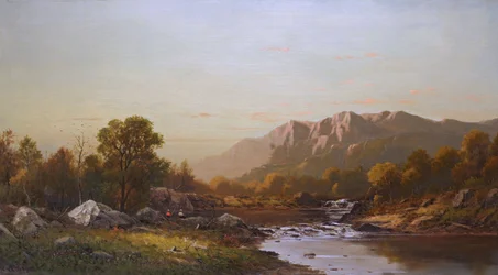 Landschap met vissers